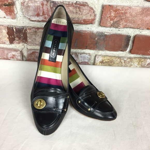 Coach Shoes Coach Danyell Turnbuckle Leather Heels Poshmark